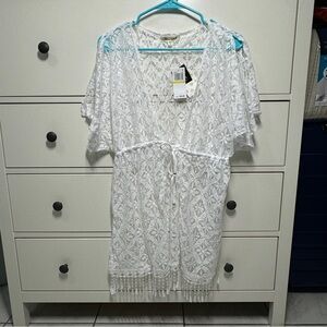 Miken White Lace Cover-Up for Swimsuit